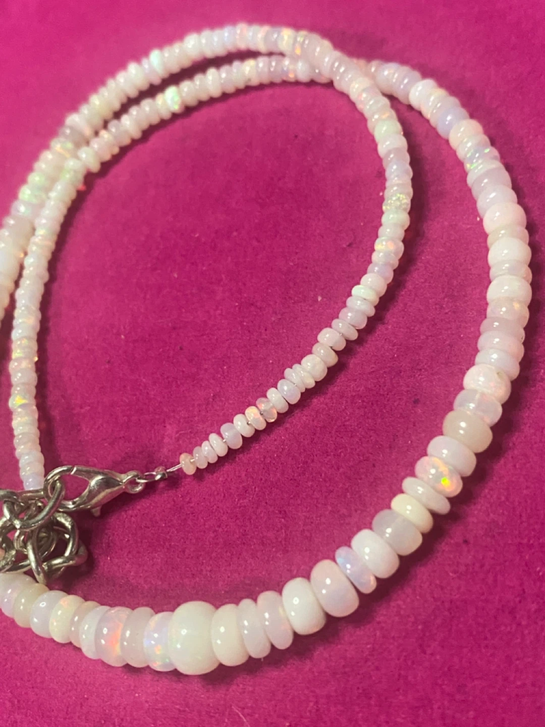 Opal bead necklace - photo 3