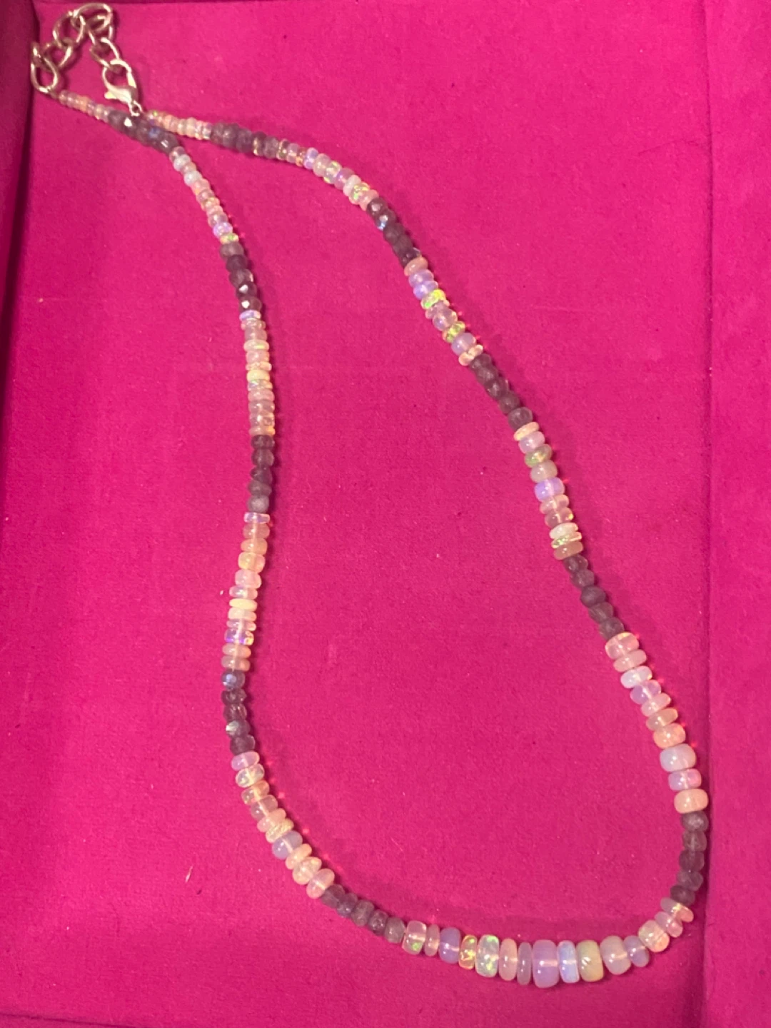 Opal and labradorite necklace