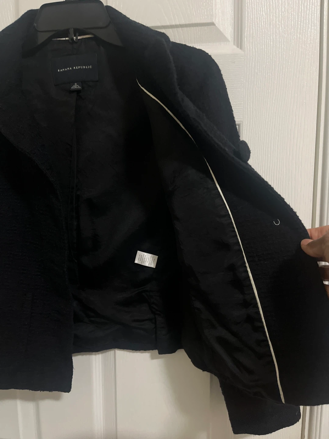 Banana Republic Black Textured Blazer Jacket - Size 0 - photo 3