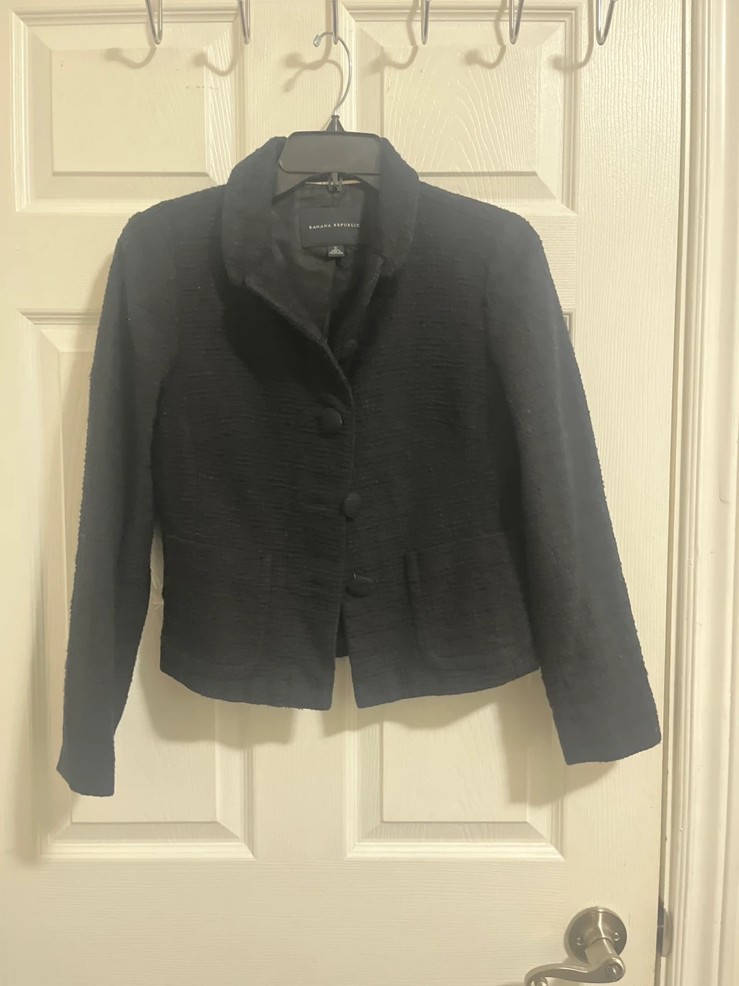 Banana Republic Black Textured Blazer Jacket - Size 0