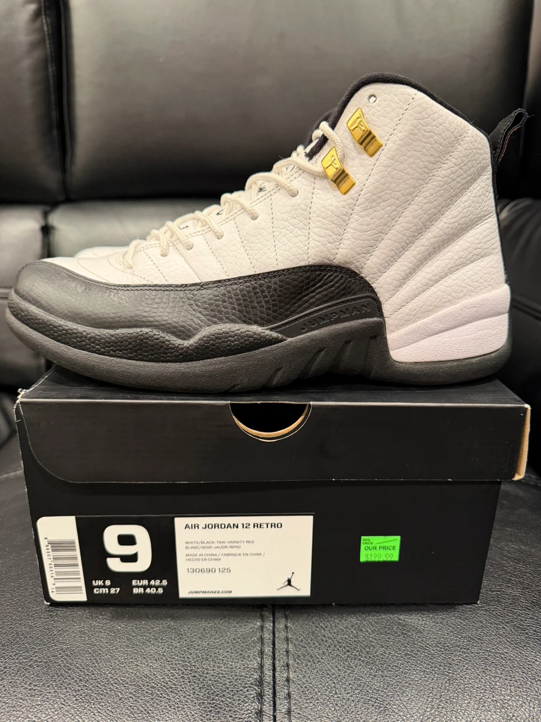 Air Jordan 12 Retro • Taxi • Size 9 • Worn (8/10)