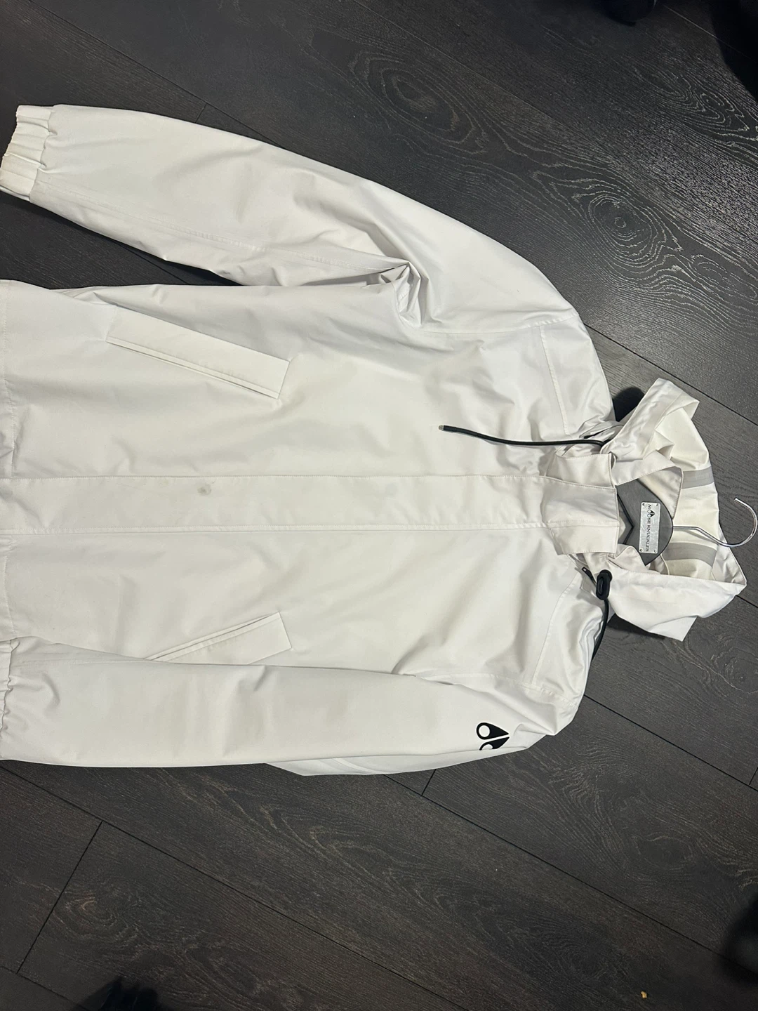 Moose Knuckles White Hooded Jacket