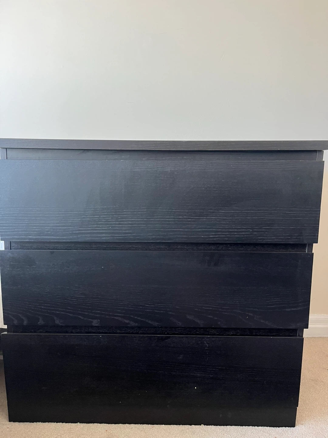 Black IKEA 3-Drawer Dresser