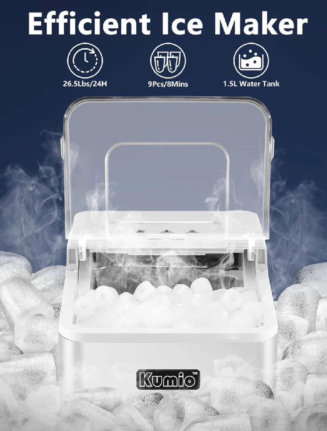 Kumio ICM1232 Portable Ice Maker - Used like new - photo 2