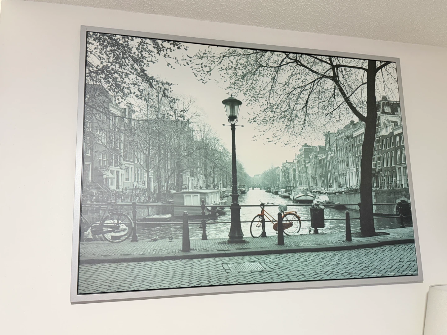 Framed Art Print - Amsterdam Canal Scene