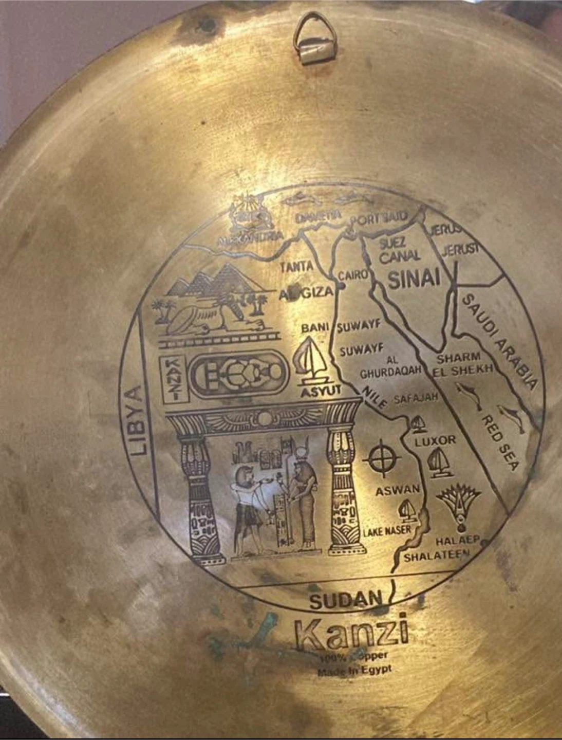 Egyptian Sphinx and Pyramids Decorative Plate - photo 3