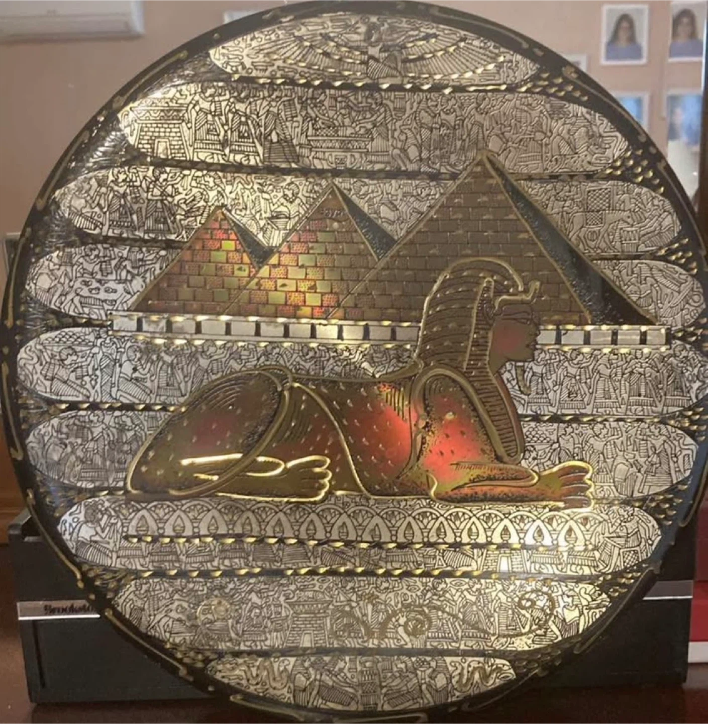 Egyptian Sphinx and Pyramids Decorative Plate
