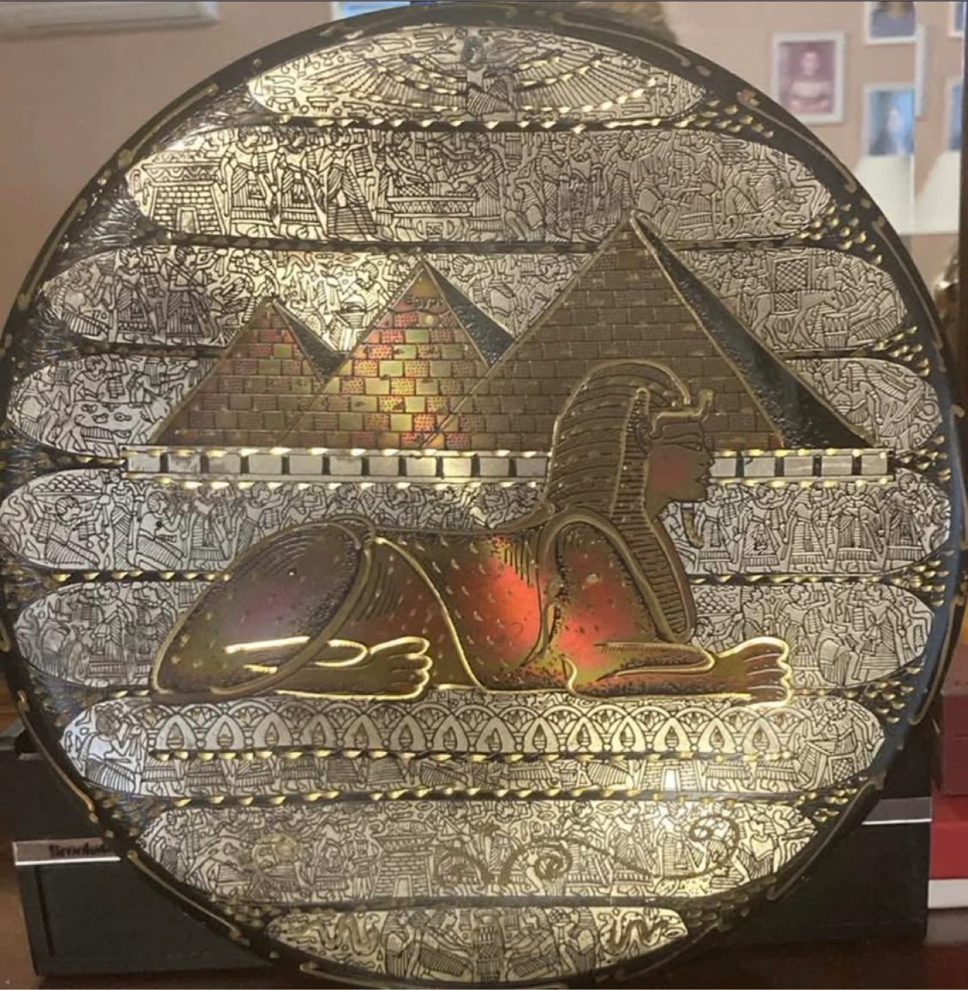Egyptian Sphinx and Pyramids Decorative Plate - photo 2