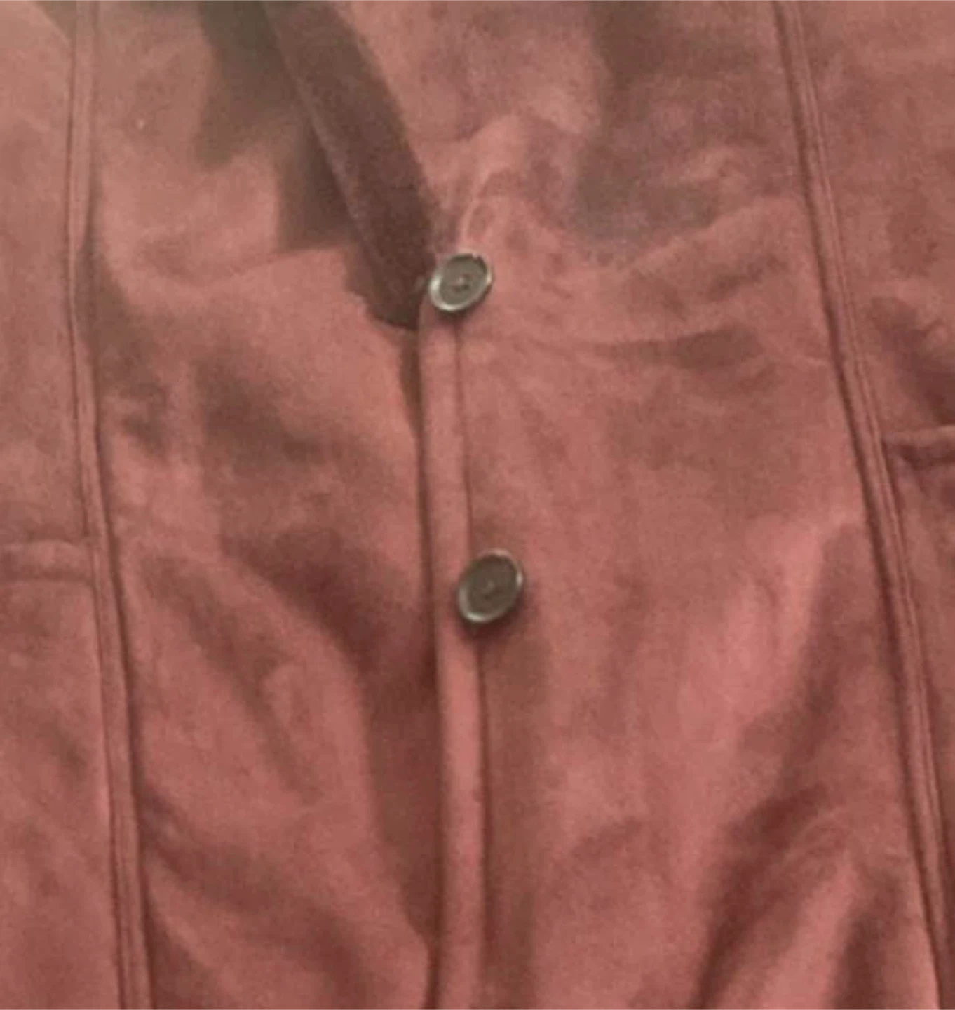 Banana Republic Faux Suede/Fur Lined Jacket - Burgundy - Size L - photo 4