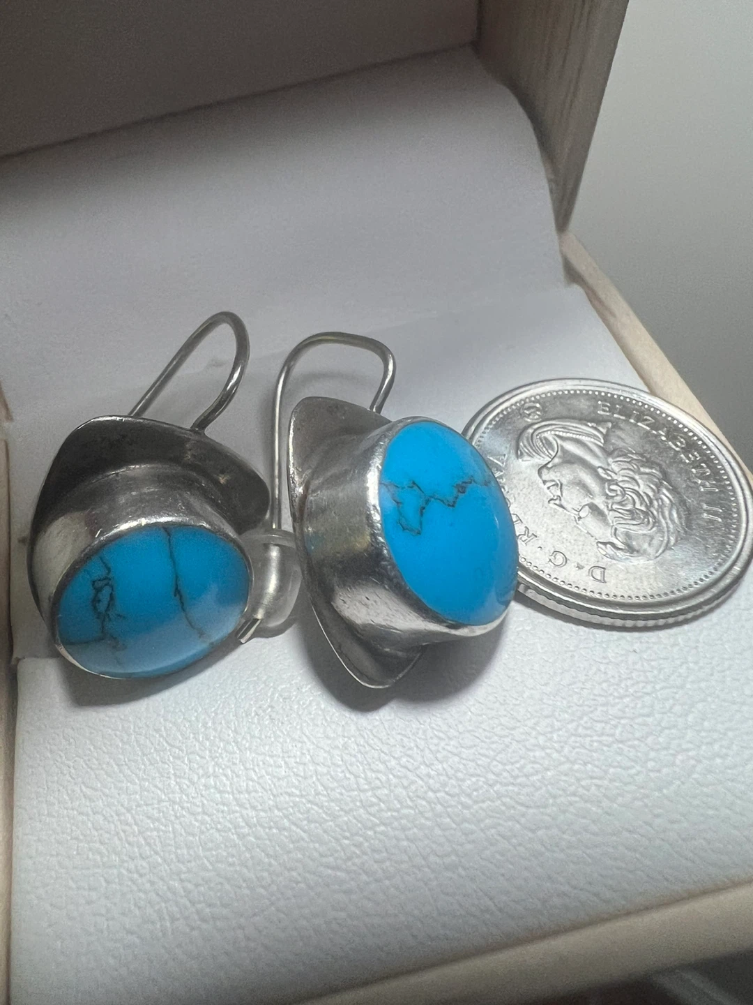 925 Sterling Silver Turquoise Earrings - photo 3