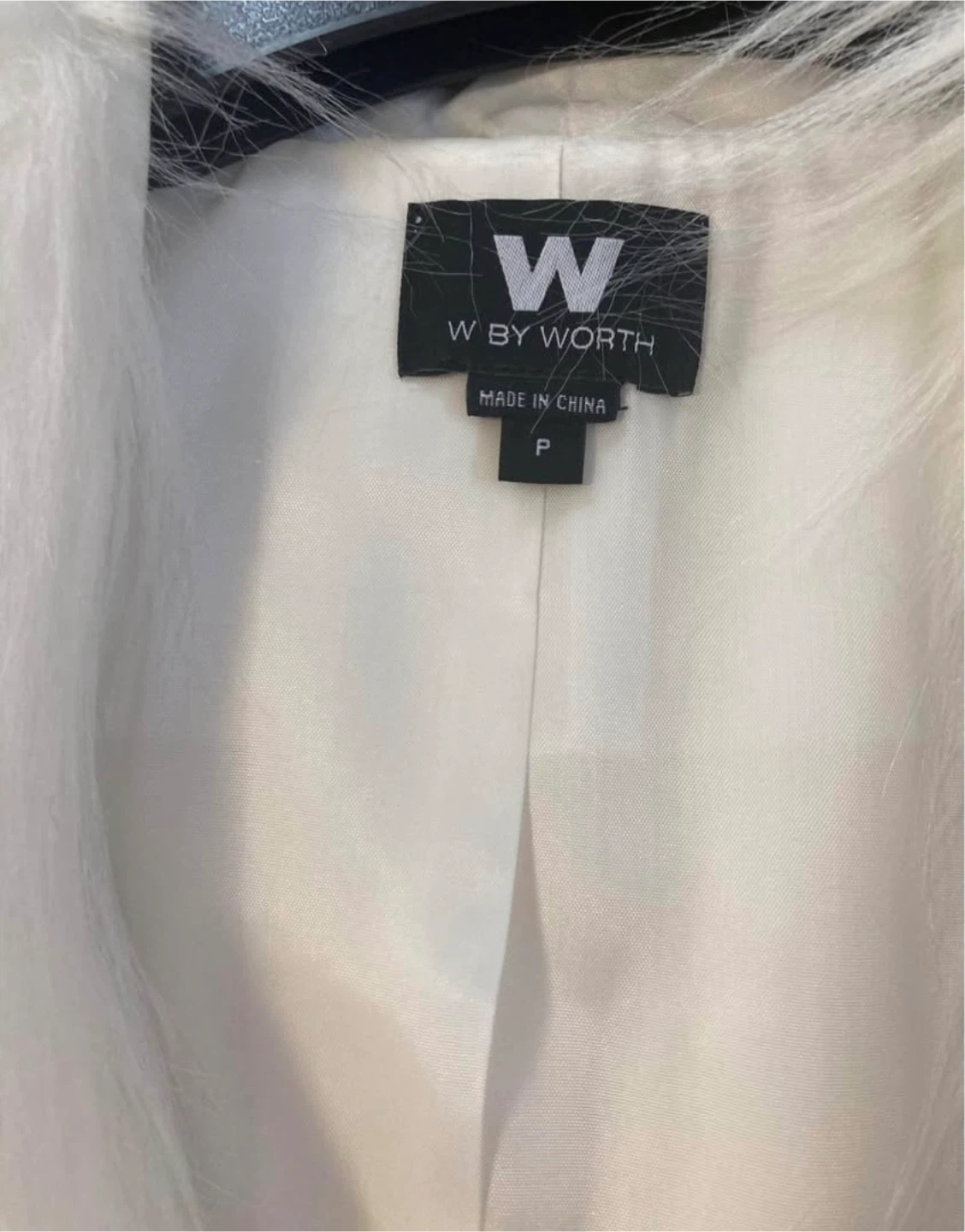 W by Worth Faux Fur Vest White Size P - photo 4