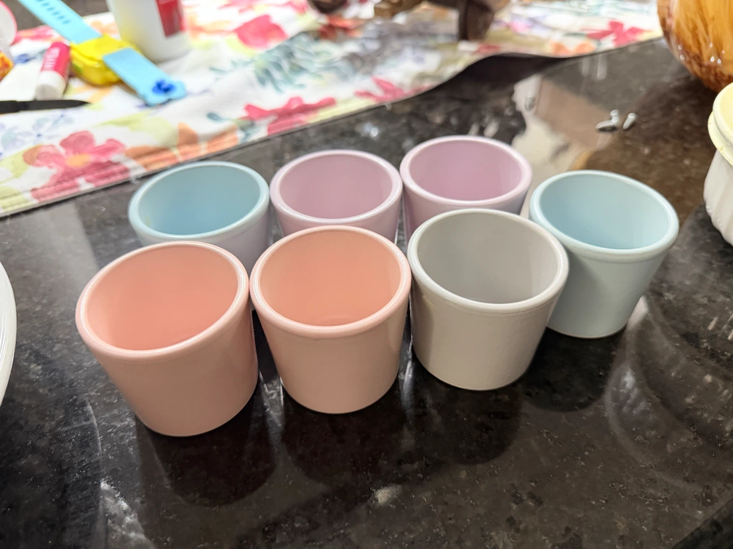 Set of 6 Pastel Ceramic Ramekins/Dishware