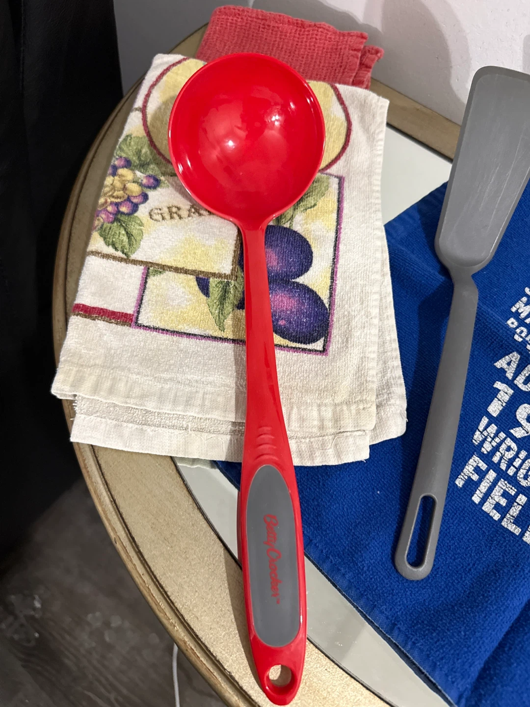 Kitchen Utensil Set - Red Ladle, Gray Spatula, Slotted Spoon - photo 4