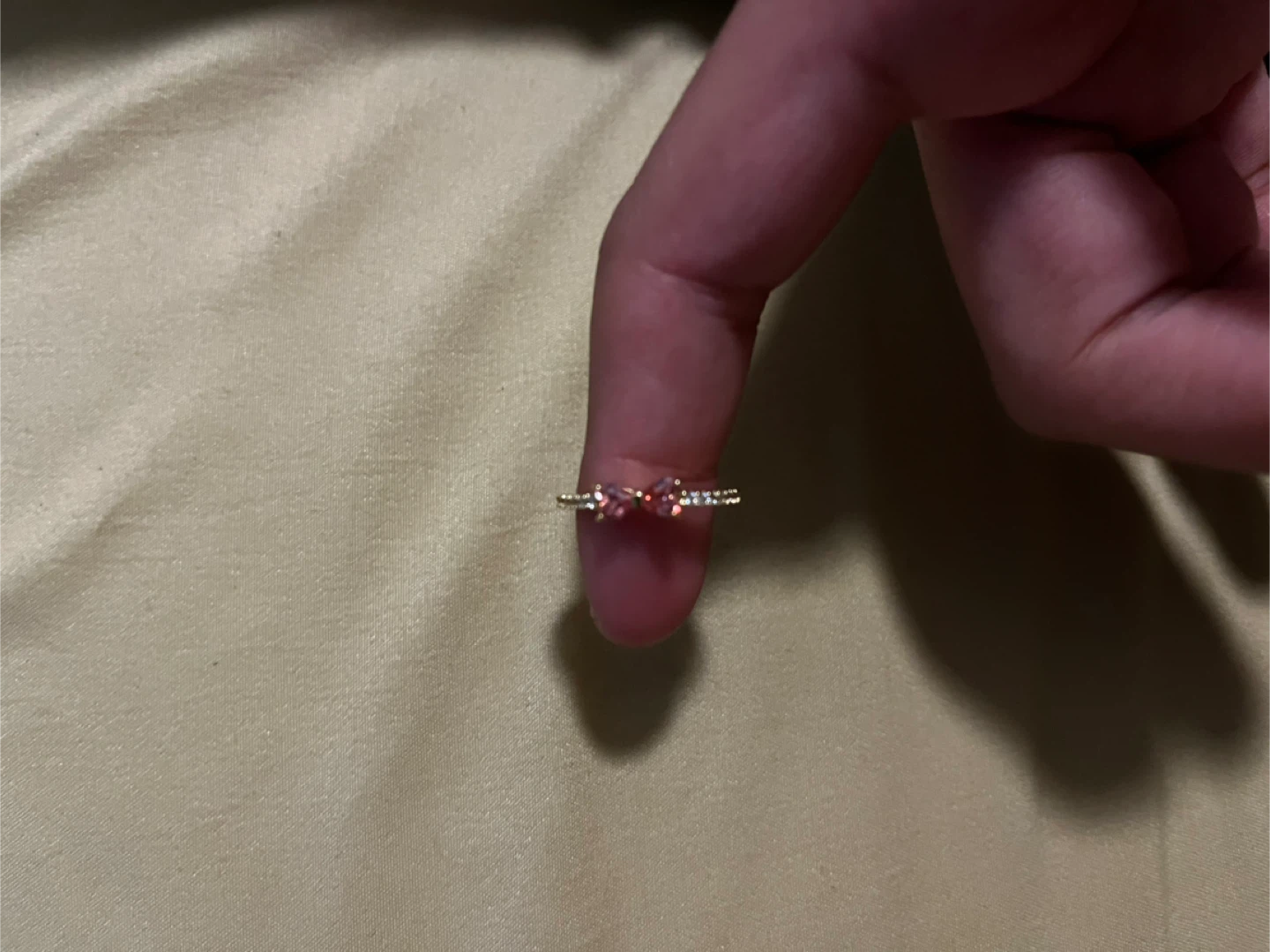Pandora Pink Bow Ring with Crystals - photo 4