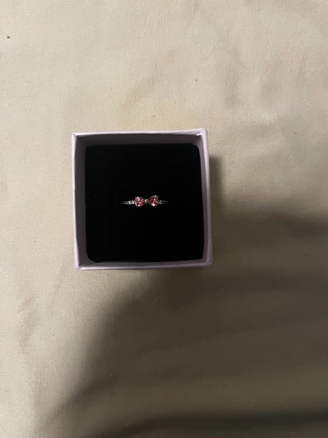 Pandora Pink Bow Ring with Crystals - photo 3