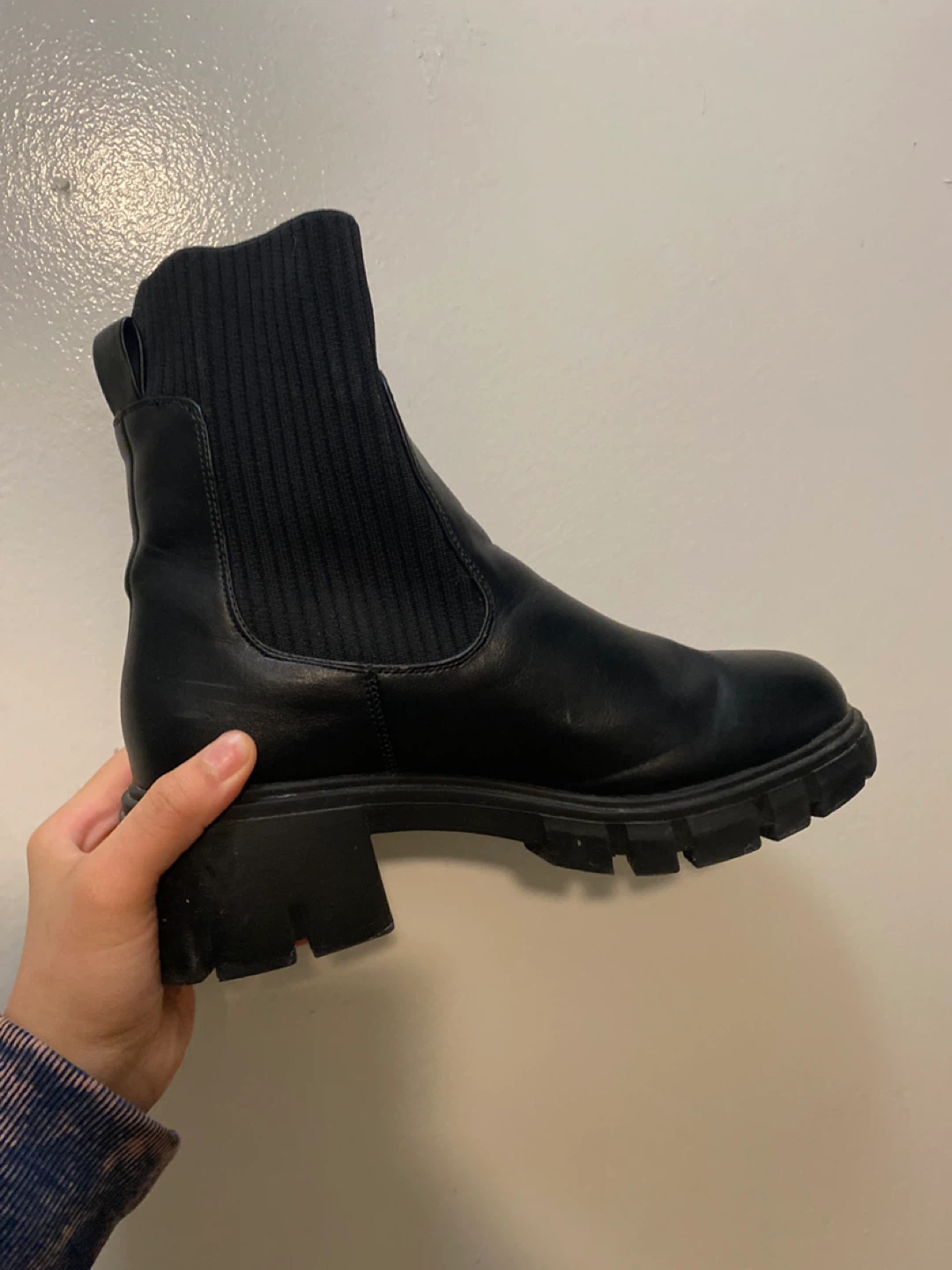 Black Chunky Sole Boots - photo 4