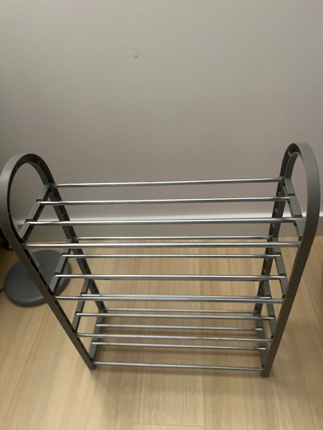 Grey Metal Shoe Rack - 4 Tiers 🏆