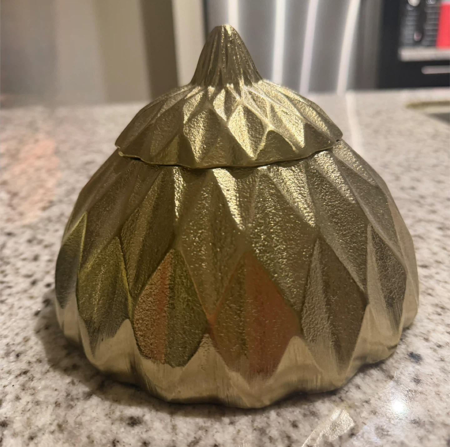 Gold metal Trinket Box