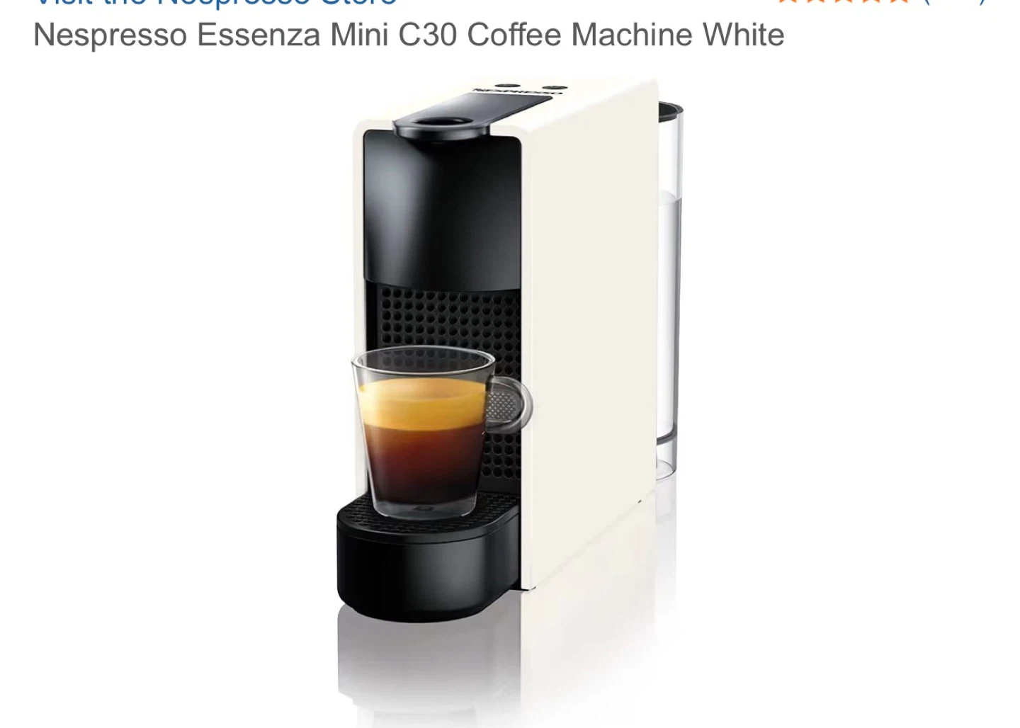 Nespresso Essenza Mini C30 Coffee Machine - White