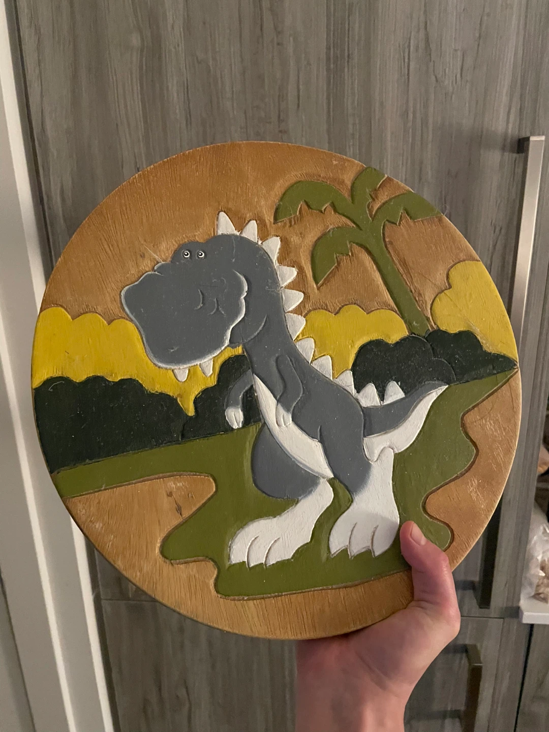 Handcraft Wooden Dinosaur Stool Thailand