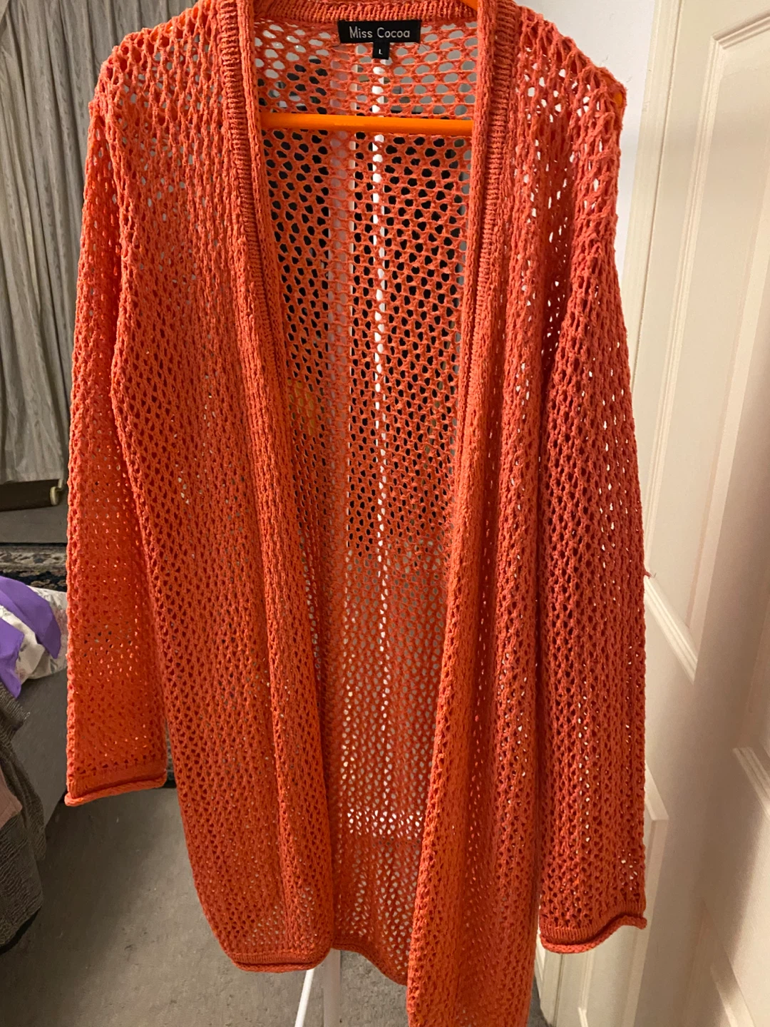 Miss Cocoa Orange Knit Cardigan