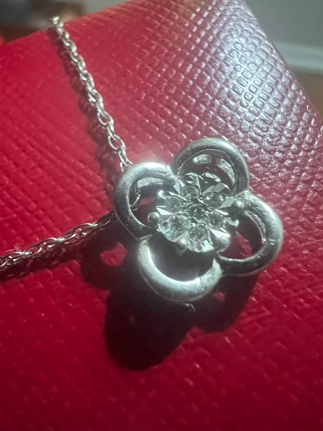 925 Silver Clover pendant with 925 silver chain