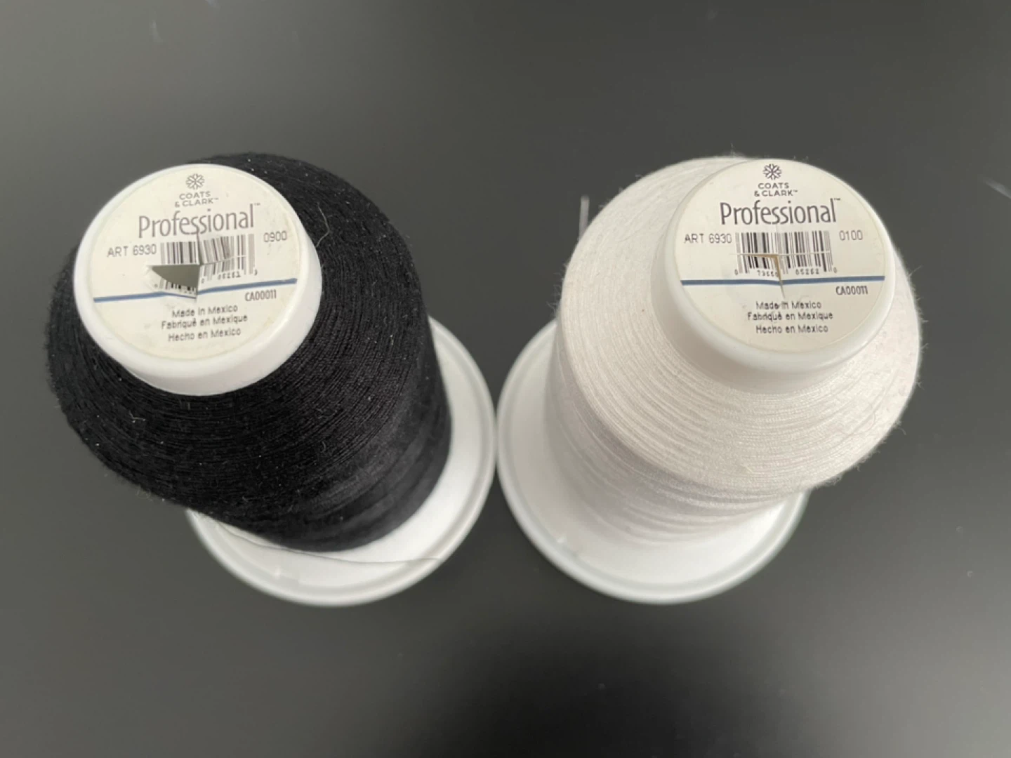 2x Coats & Clark Professional All Purpose Thread (Black & White) - photo 3