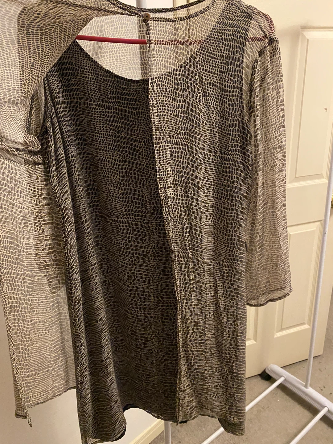 Sheer patterned tunic