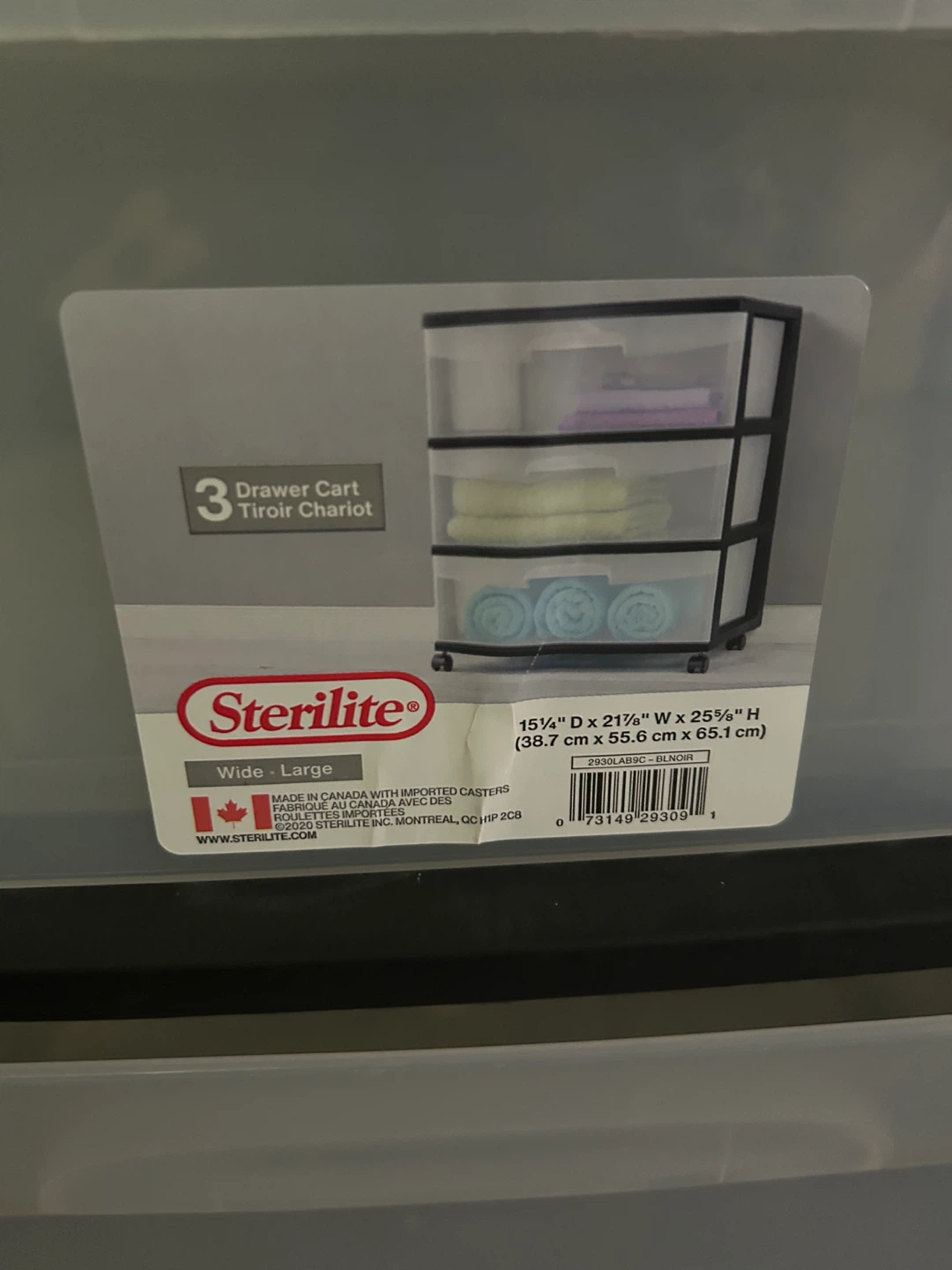 Sterilite 3 Drawer Cart - photo 2