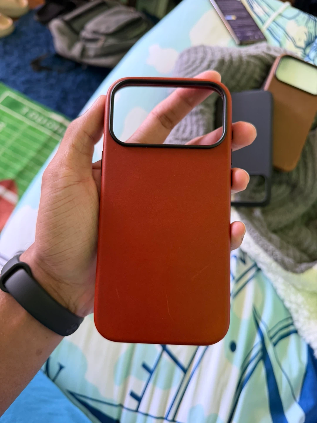 Belemay Leather Case for iPhone 17 Pro Max - Saddle Brown