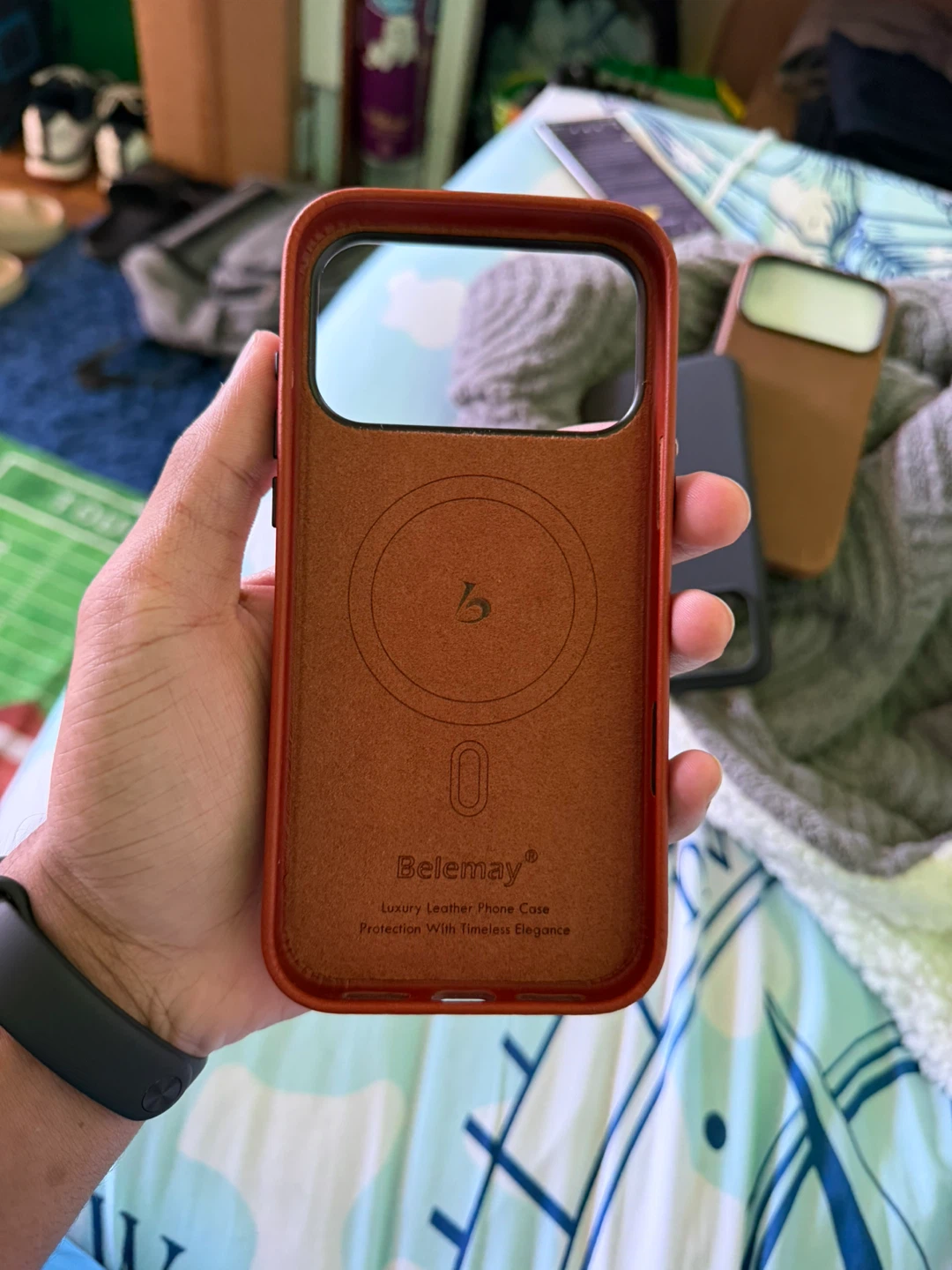 Belemay Leather Case for iPhone 17 Pro Max - Saddle Brown - photo 2