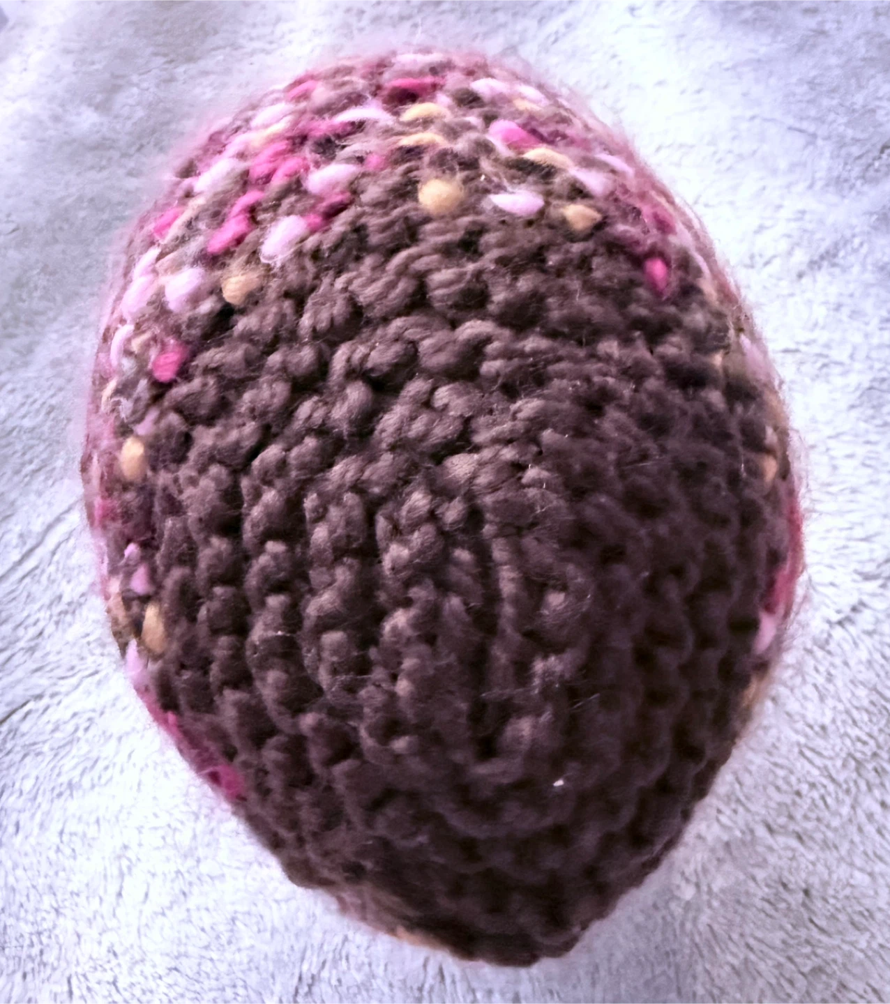 Hand-Knitted Beanie - Pink, Brown, Yellow Multi-Colour - photo 5