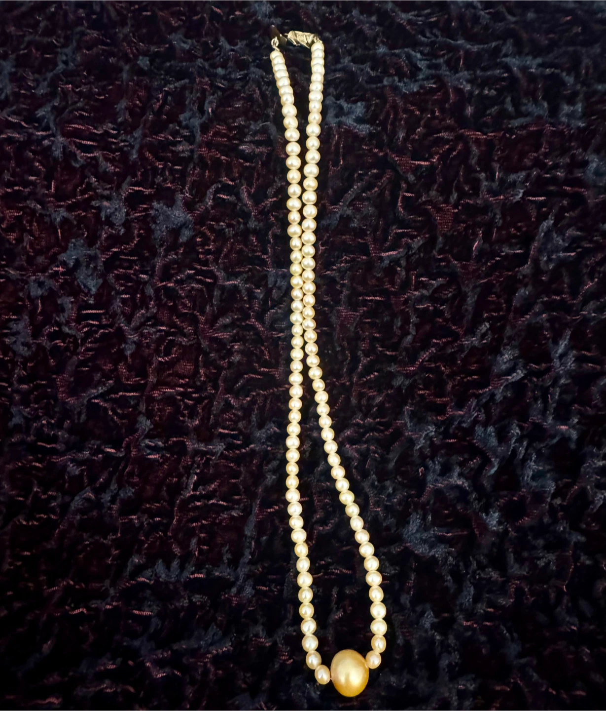 Gold Natural Pearl Necklace - photo 2