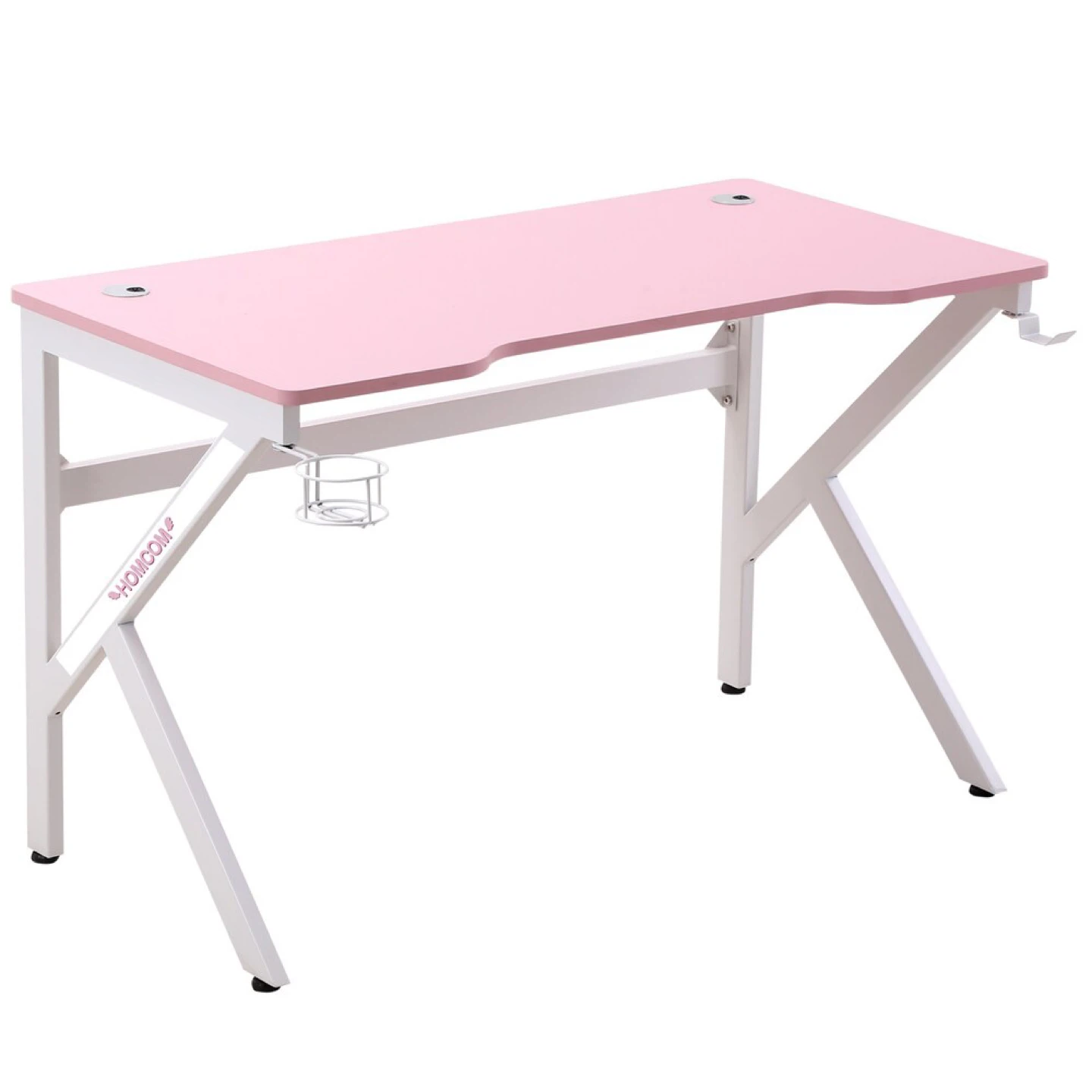 HOMCOM Pink Gaming Desk