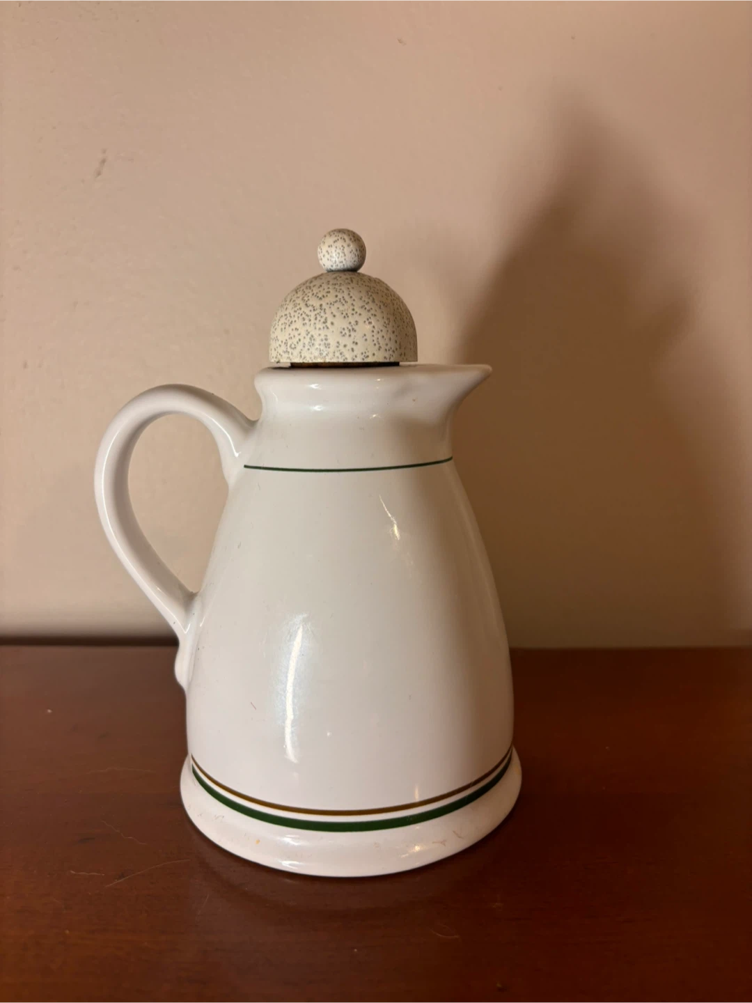 Savory Thyme Stoneware Pitcher with Lid – Country Kitchen Decor - photo 3
