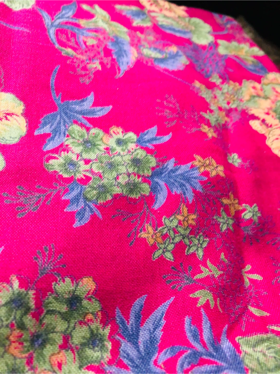 🏆 unstitched Vibrant Floral Fabric Lenin mixed cotton - photo 2