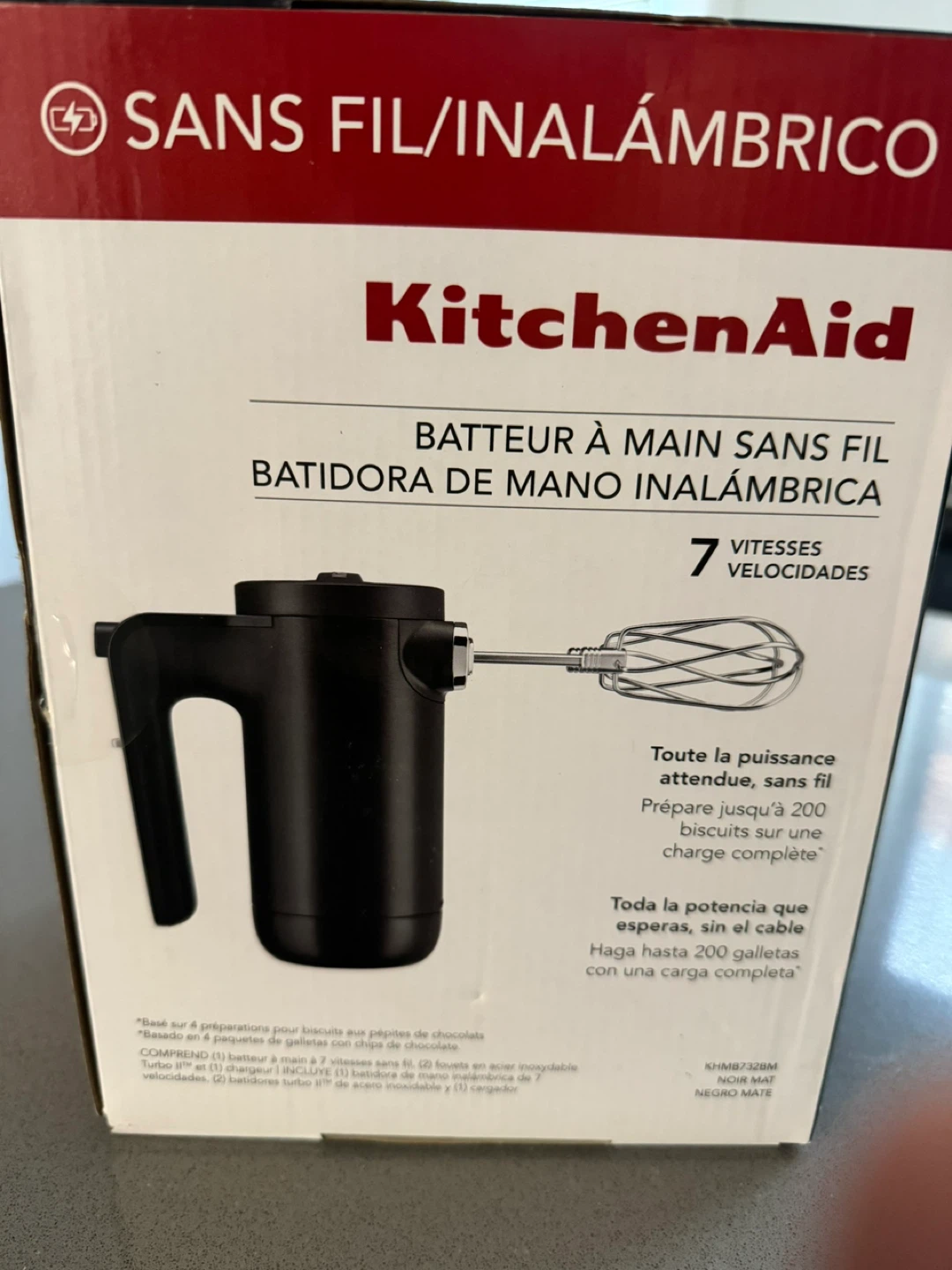 KitchenAid Black Cordless Hand Mixer