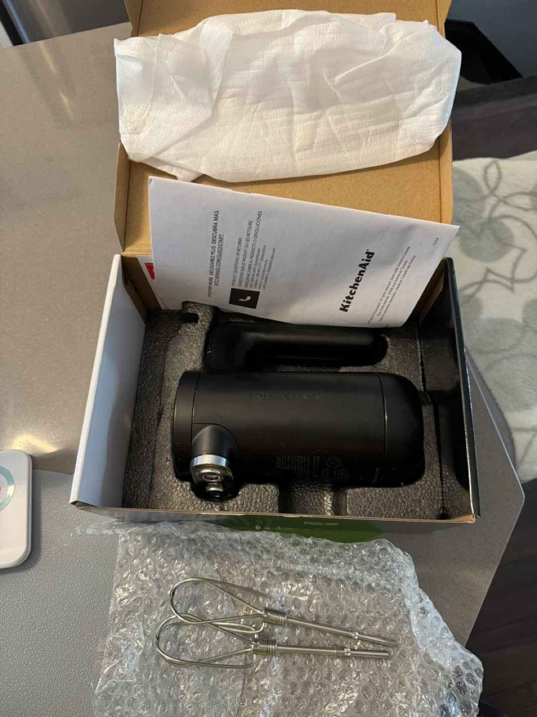 KitchenAid Black Cordless Hand Mixer - photo 2
