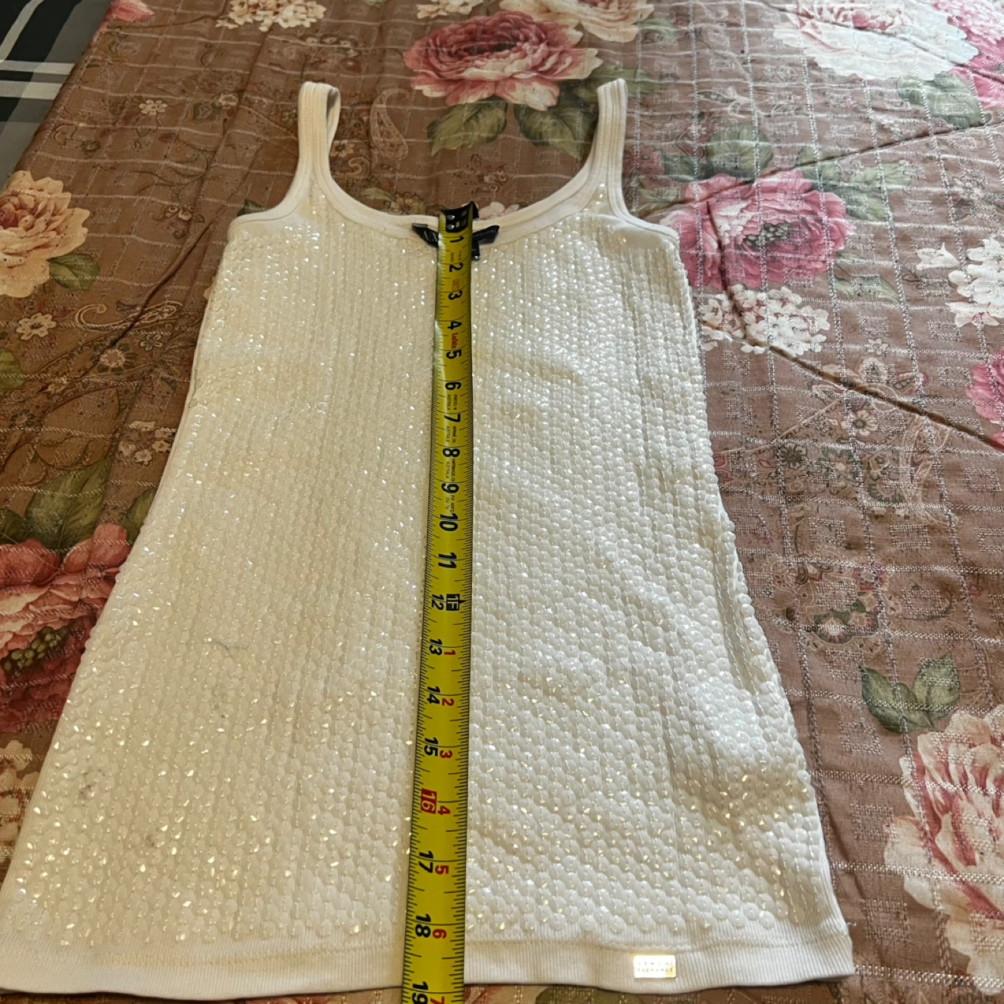 Armani Exchange White Sequin Tank Top S/P - photo 4