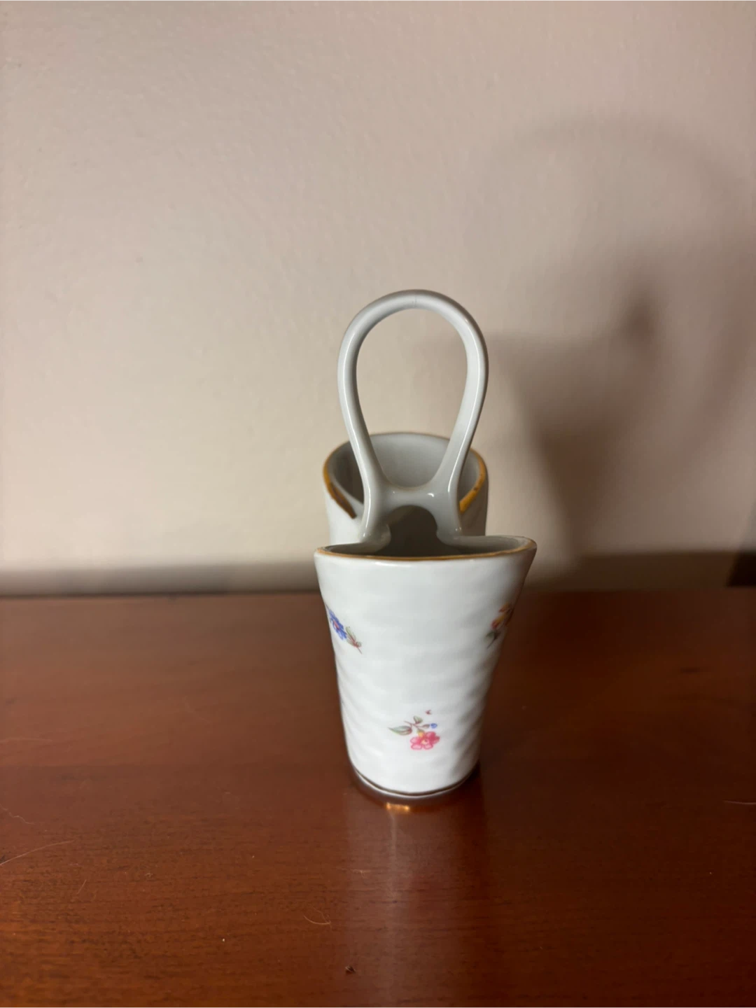 Vintage East German Porcelain Handled Basket - photo 4