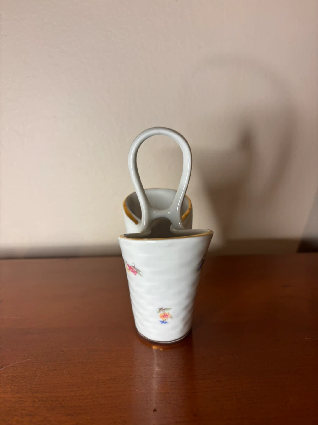 Vintage East German Porcelain Handled Basket - photo 2