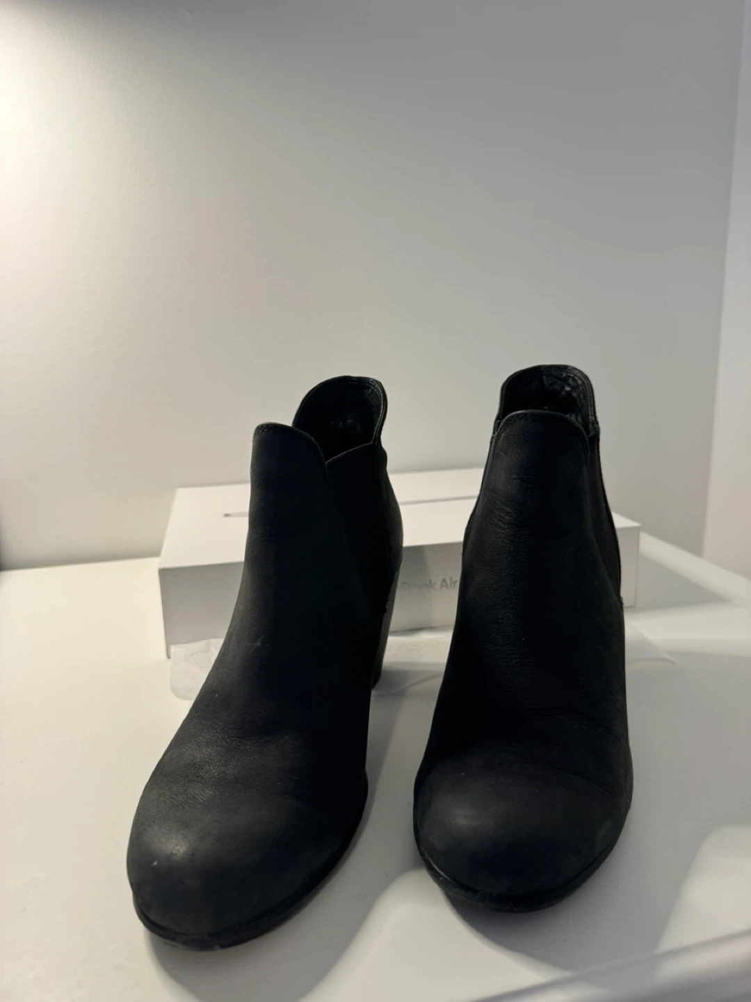 ECCO Black Leather Ankle Boots