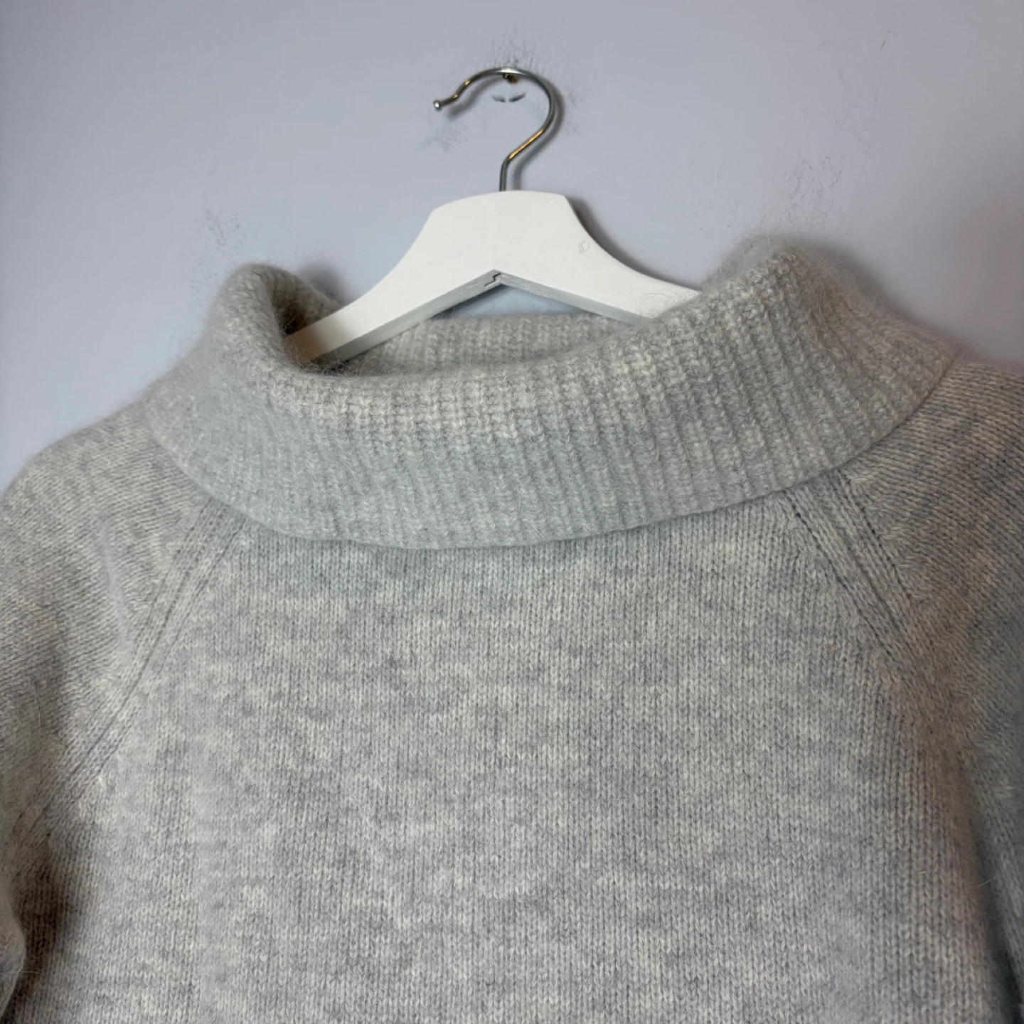 Rafaella Vintage Angora Wool Blend Sweater Size Large Grey - photo 3