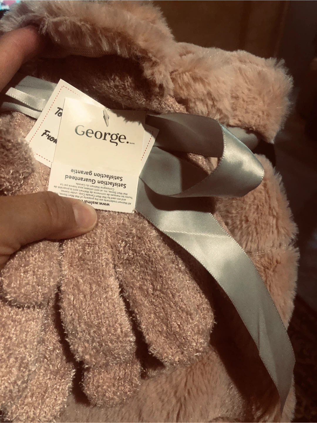 🏆 George0s Plush Throw Blanket & Gloves Set - photo 3
