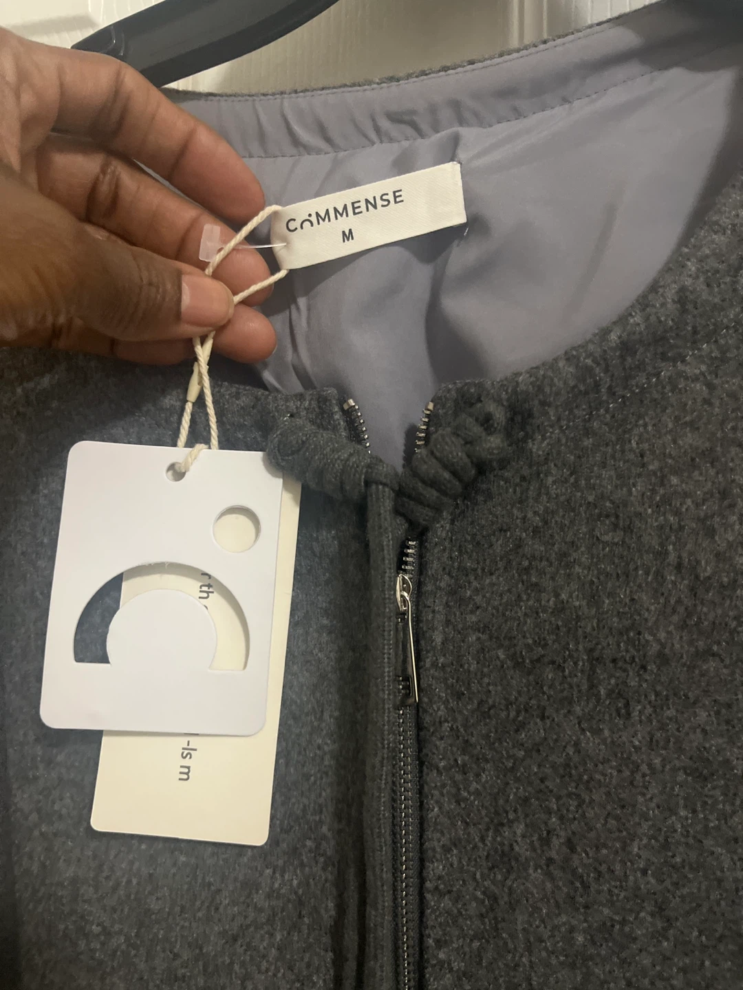 COMMENSE Grey Bomber Jacket Size M - photo 3