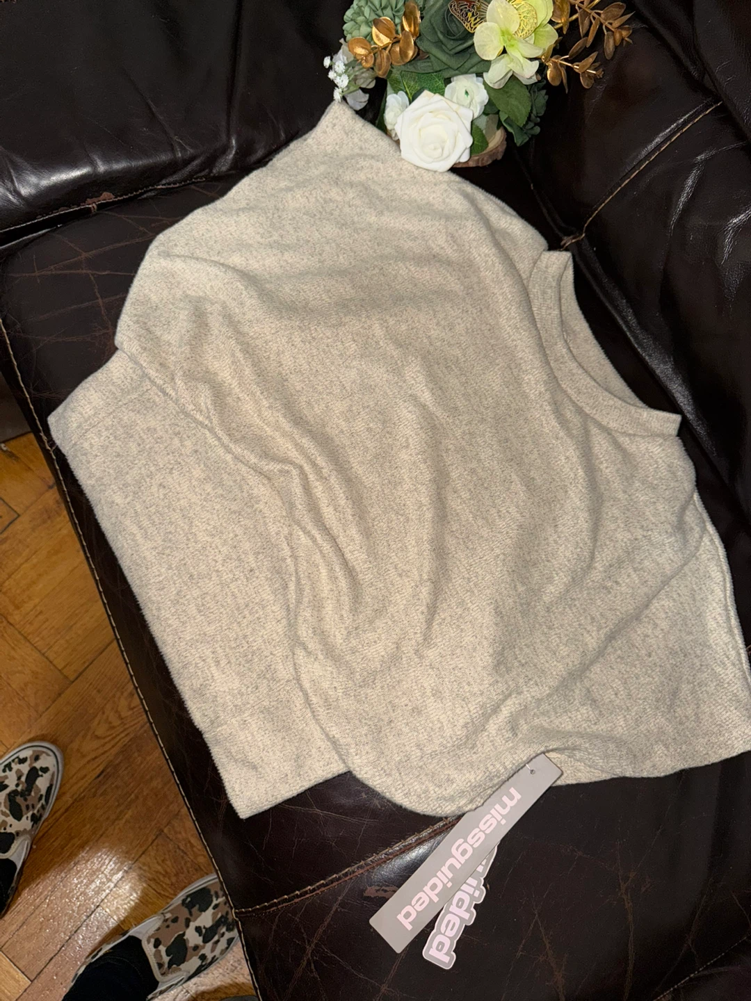 Missguided Women's Oversized Knit Sweater - Beige - Size L - photo 4