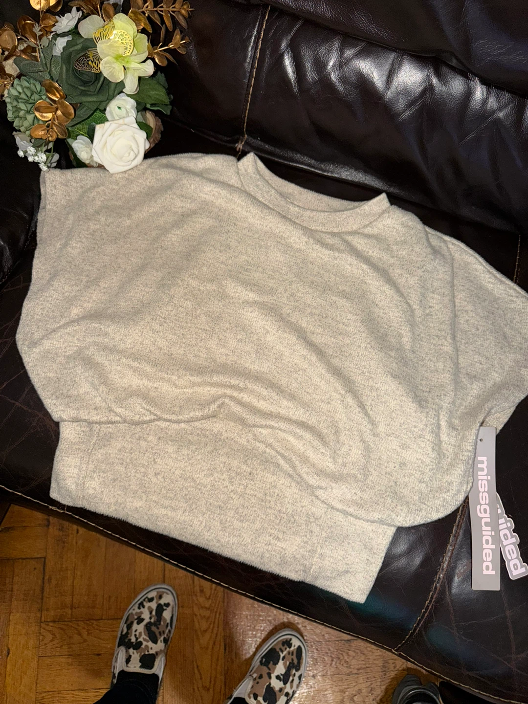 Missguided Women's Oversized Knit Sweater - Beige - Size L