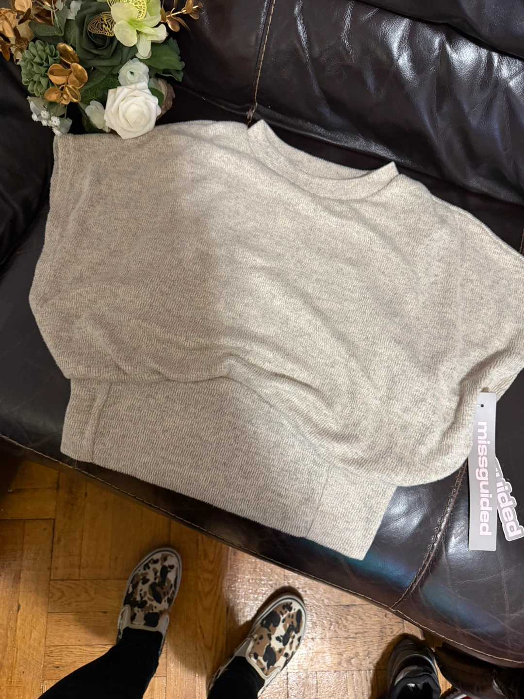 Missguided Women's Oversized Knit Sweater - Beige - Size L - photo 2