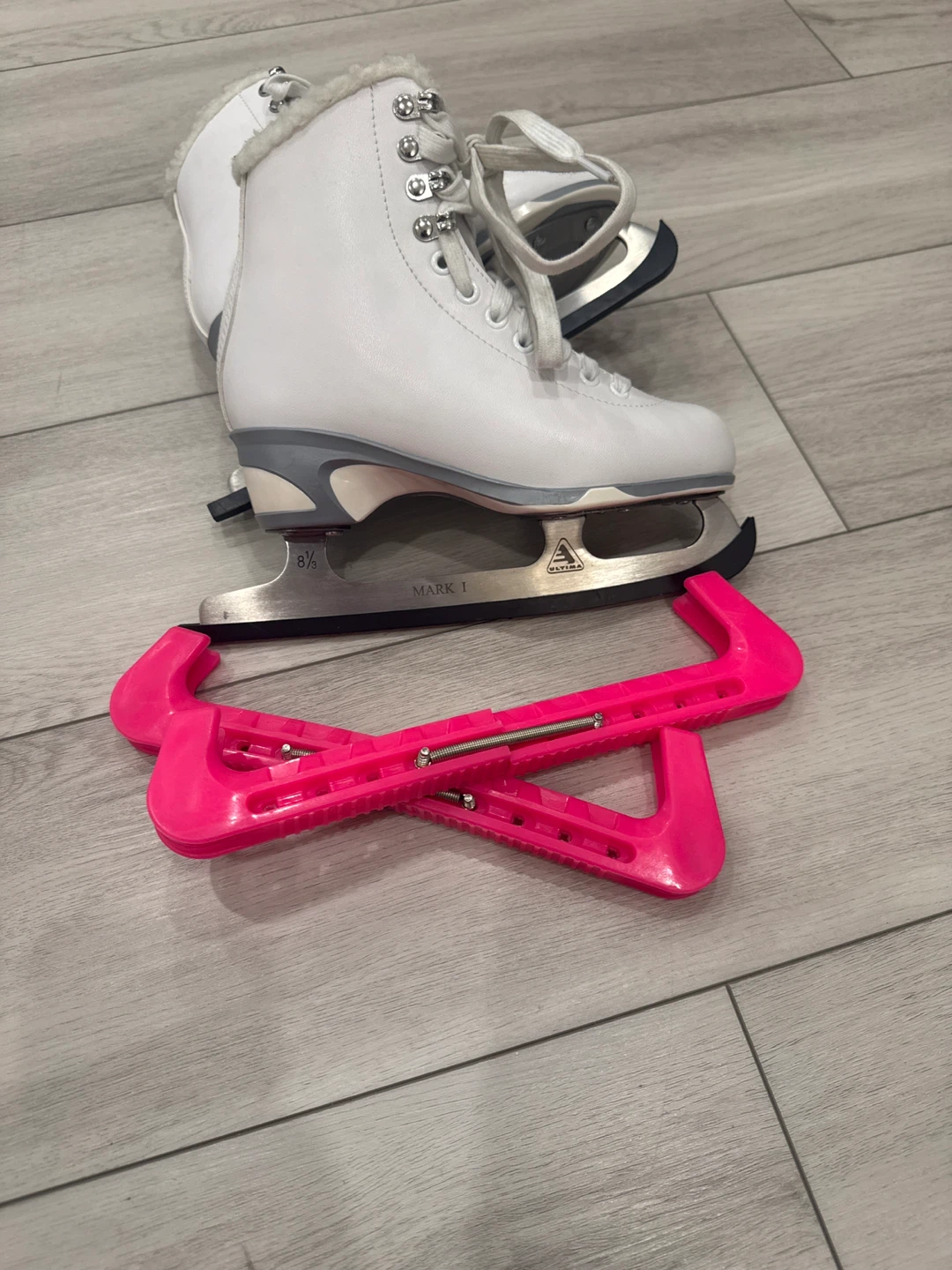 White Jackson Skates with Pink Blade Covers - photo 2