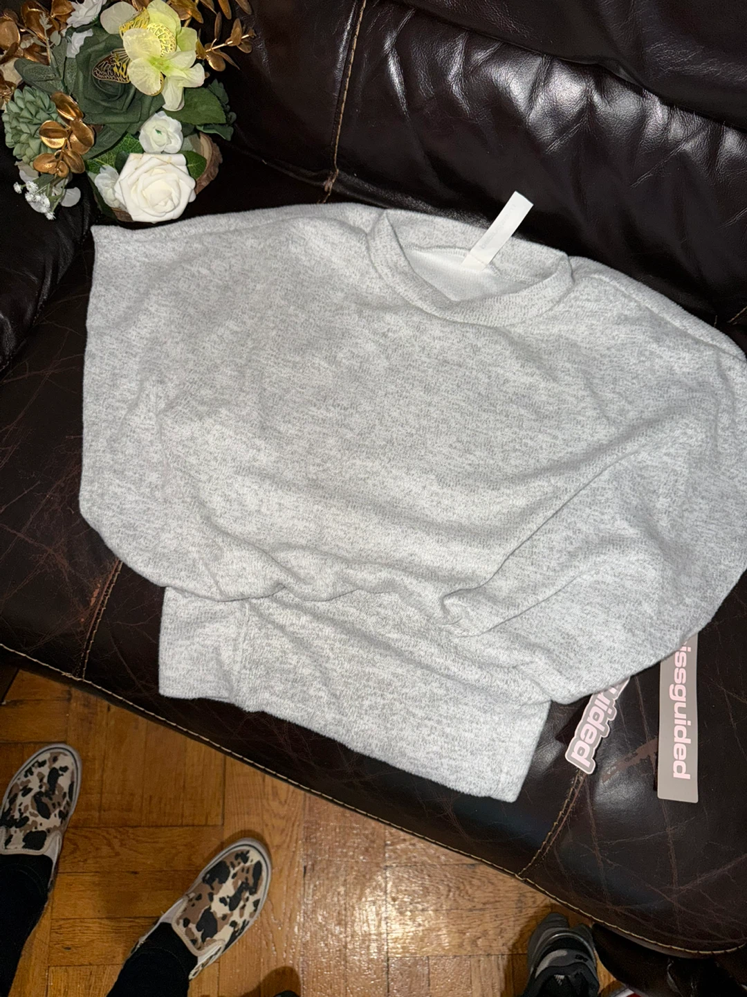 Missguided Grey Sweater Size L